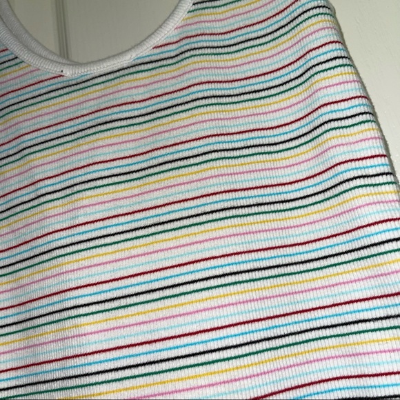NWOT White Striped Tank - Picture 5 of 6
